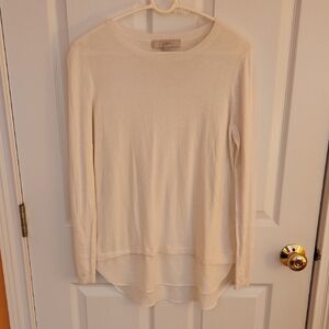 LOFT Women's Long Sleeve Sweater Mixed Media